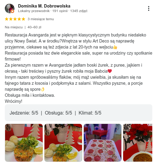 Restauracja na komunię Warszawa Stare Miasto